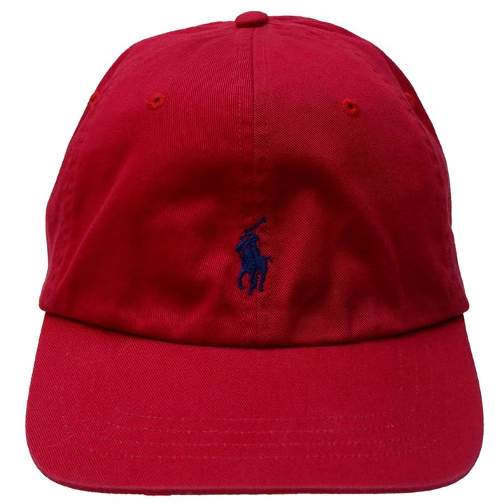 Vintage Polo By Ralph Lauren Red Navy Pony Adjustable Cap