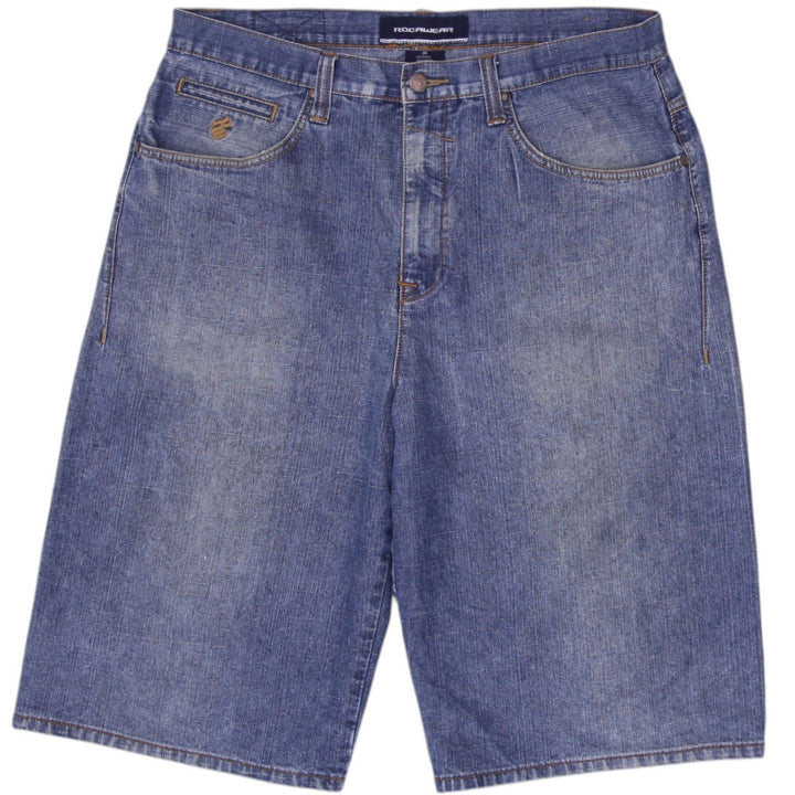 Rocawear Washed Blue Casual Style Denim Shorts Size 36 | Migration_Shorts | Fashion Rerun