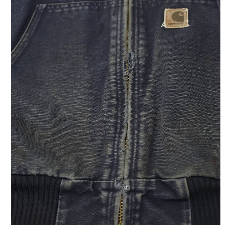 Mens J130 MDT Carhartt Hooded Navy Worn Workwear Slightly Distressed Jacket XL | Migration_Jackets WW Collect | Fashion Rerun