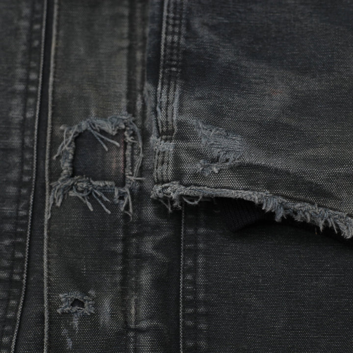 Mens Carhartt Distressed Full Zip Black Workwear Jacket Size 48 | Migration_Jackets WW Collection - View 8 | Fashion Rerun