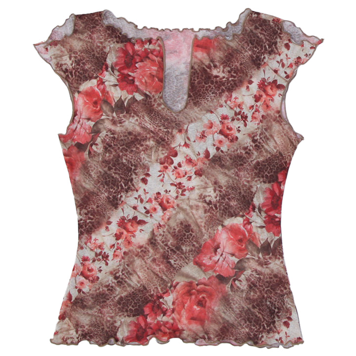 Y2K Ladies  Floral Sleeveless Top
