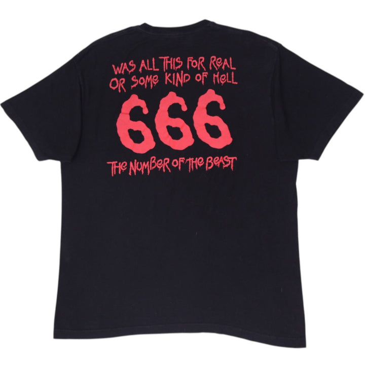 Mens Iron Maiden The Number Of The Beast 2022 Double-Sided Band T-Shirt Black XL