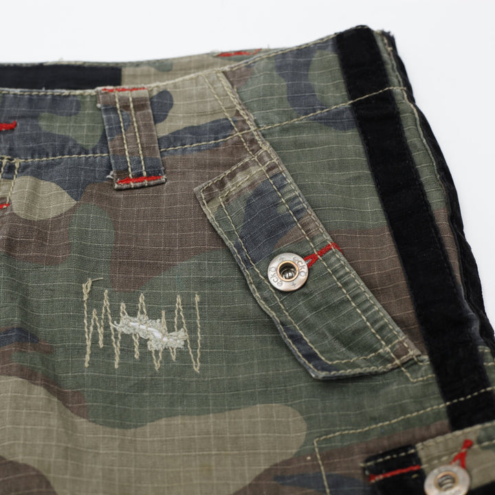 Y2K Ladies Ecko Red Camouflage Mini Skirt Cargo Pockets