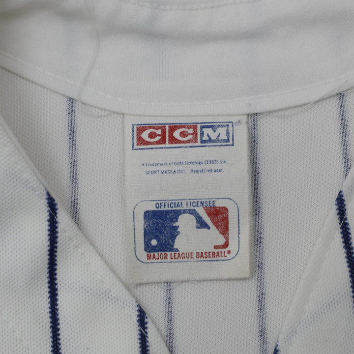 Vintage 90s Montreal Expos CCM Pinstripe Baseball Jersey L | Migration_Jerseys - Back View | Fashion Rerun