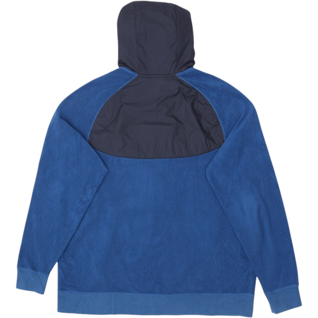 Mens Nike Polar Fleece Windrunner Full Zip Hoodie Blue Black Jacket Size XL