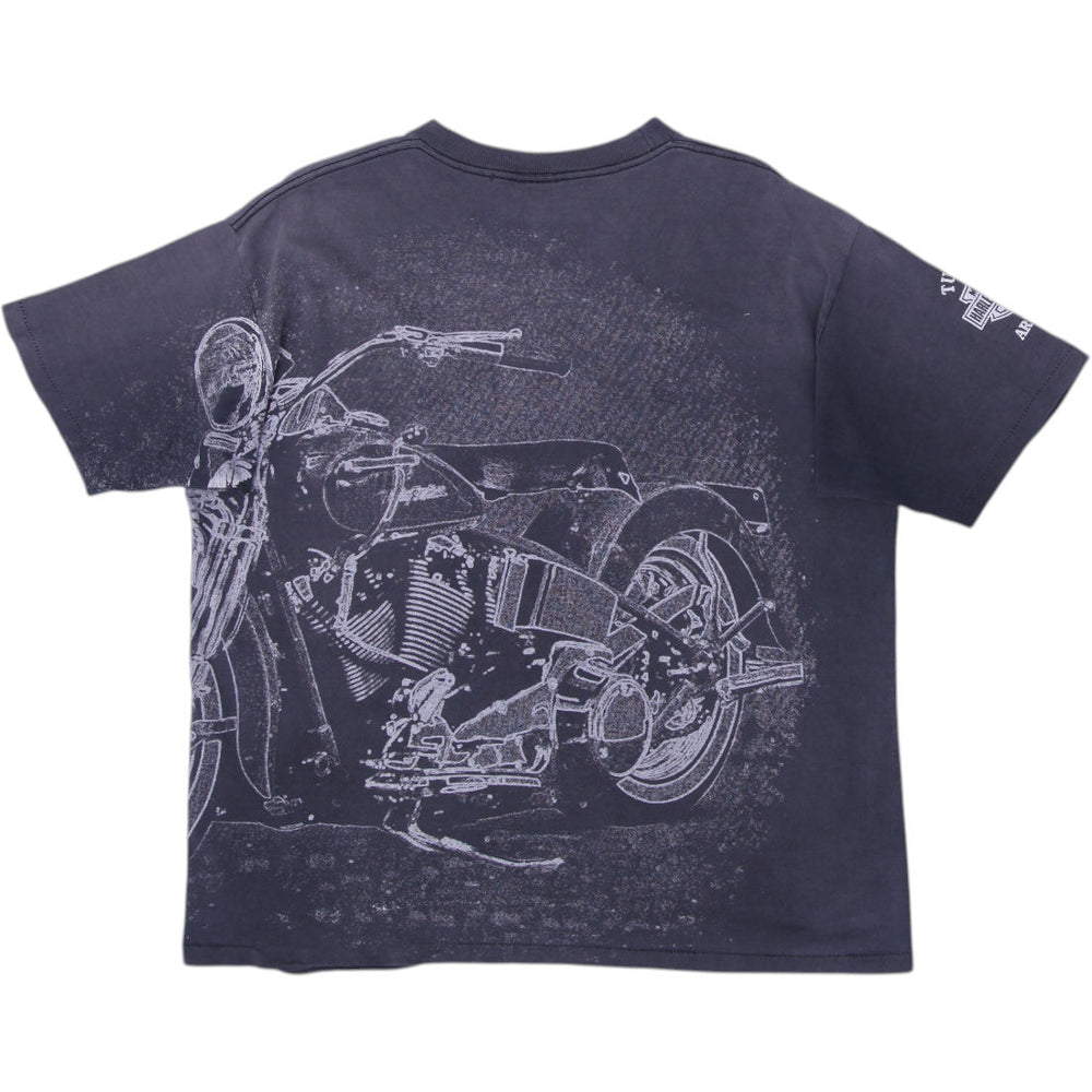 Vintage 1992 Harley Davidson Motorcycles Rider AOP T-Shirt Size XL | Migration_T-Shirts - Side View | Fashion Rerun