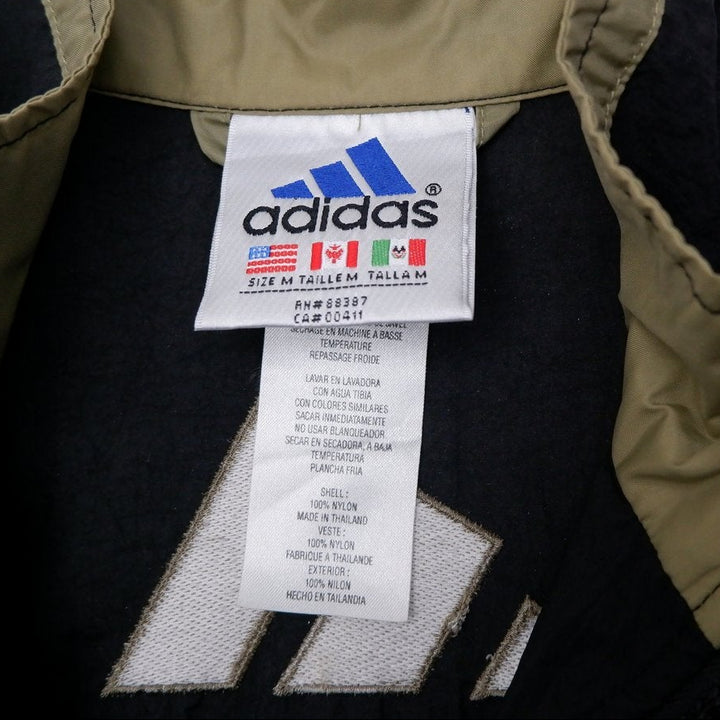 Vintage Mens Adidas Track Jacket Black Full Zip Logo Activewear