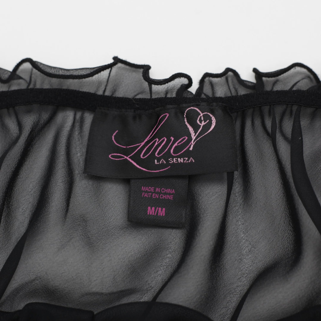 Y2K Ladies La Senza Sheer Halter Top Size M
