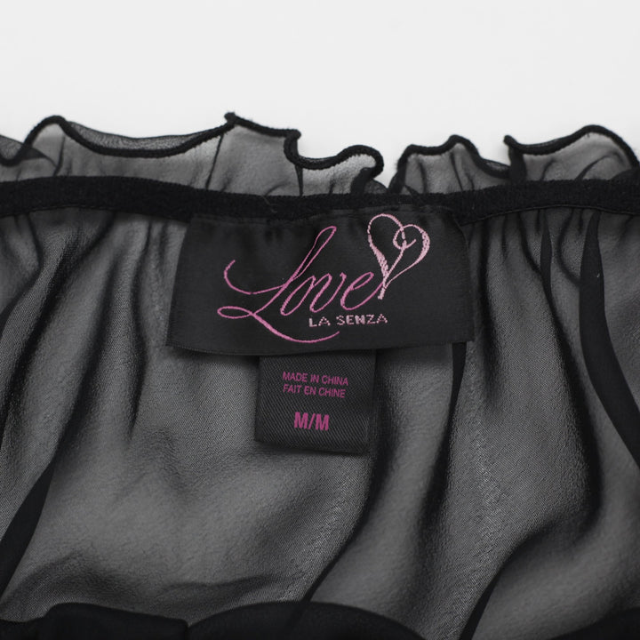 Y2K Ladies La Senza Sheer Halter Top Size M