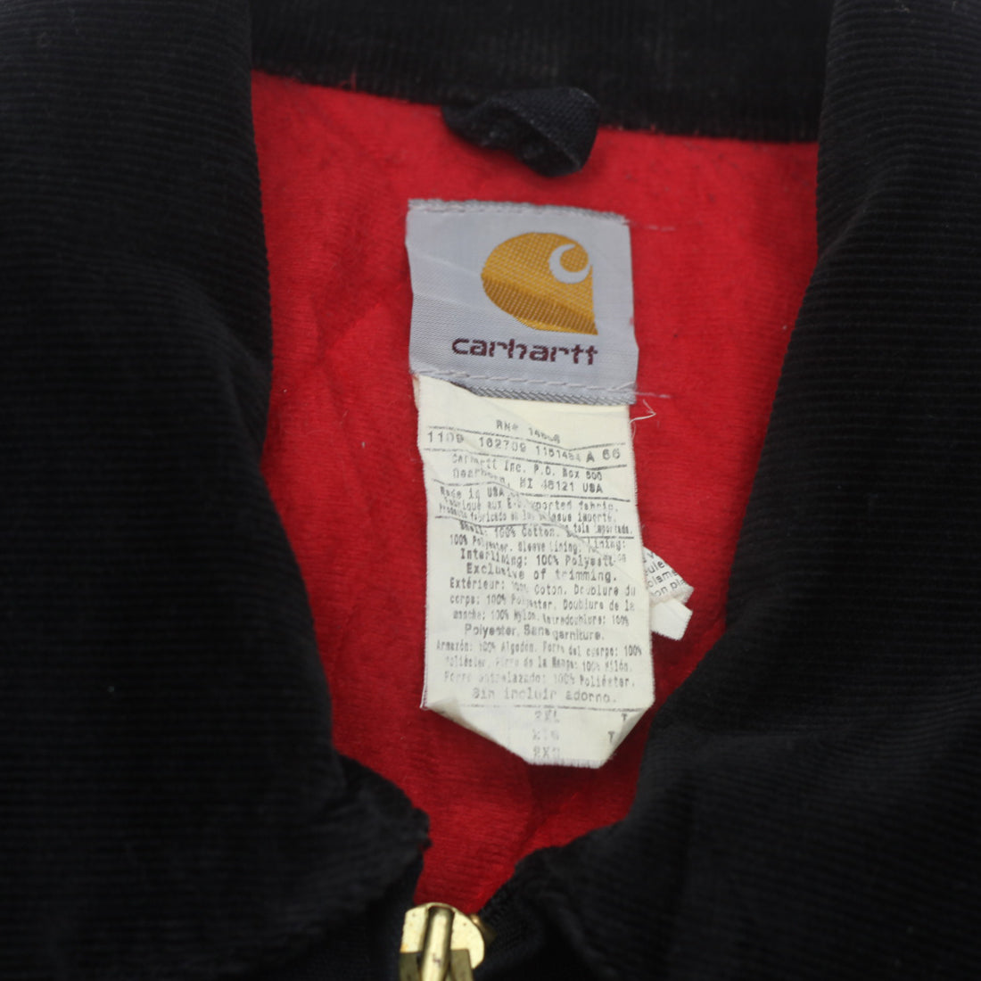 Shop Vintage Carhartt J13 BLK Santa Fe Quilted Lined Workwear