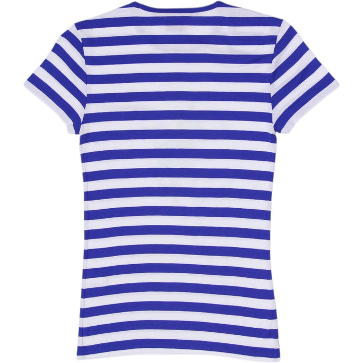 Ladies Ralph Lauren Golf Striped Big Pony T-Shirt Tailored Fit Size S