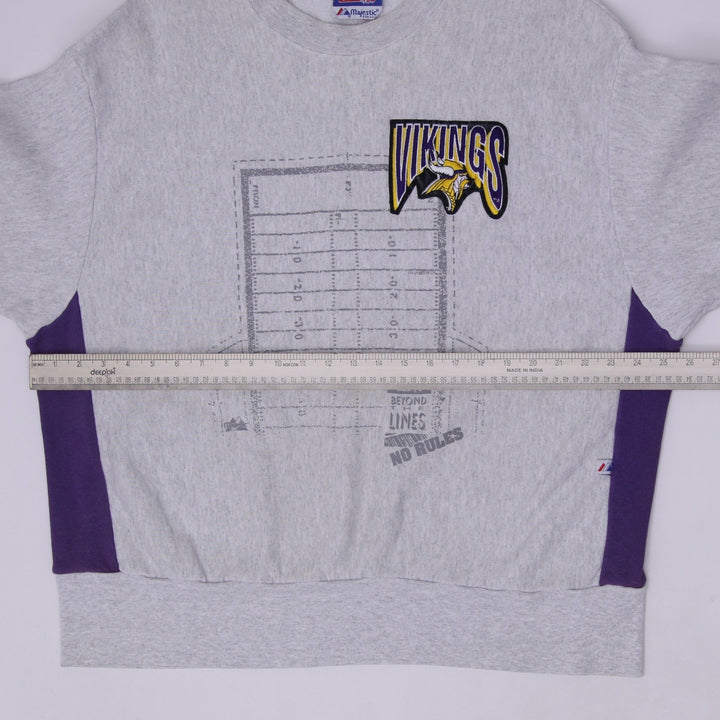 Vintage 90s Minnesota Vikings Majestic Athletic Crewneck Sweatshirt USA Size XL