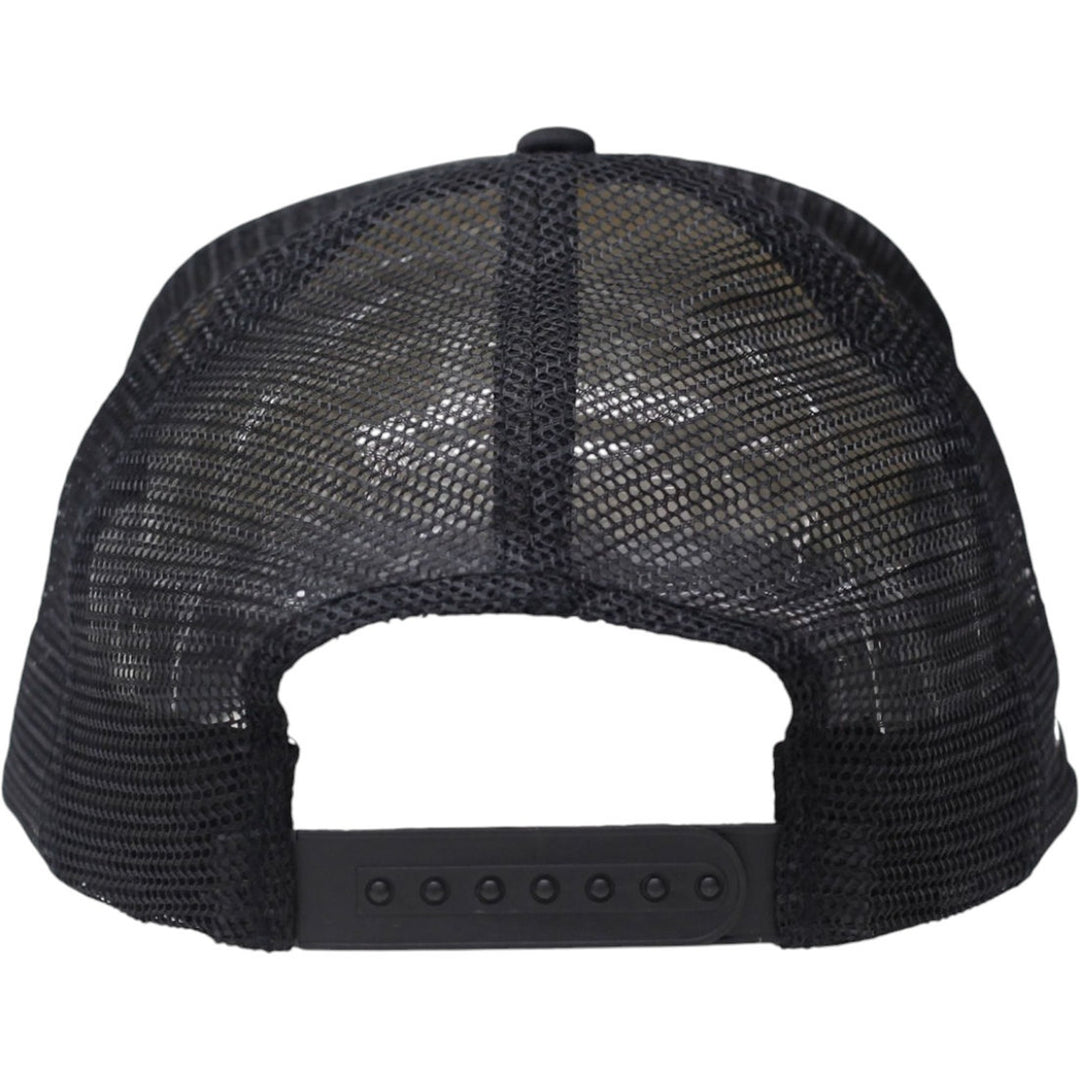 Mens LA Trucker Hat Black Mesh Adjustable Embroidered Logo