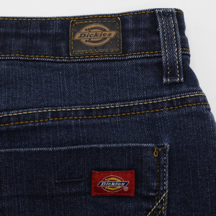 Ladies Dickies Casual Cotton Blend Denim Midi Skirt Size 6