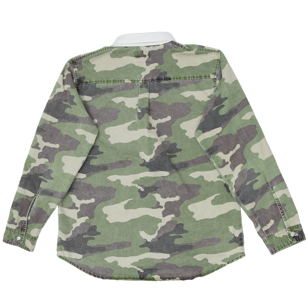 Mens Stussy Camo Rugby Shirt