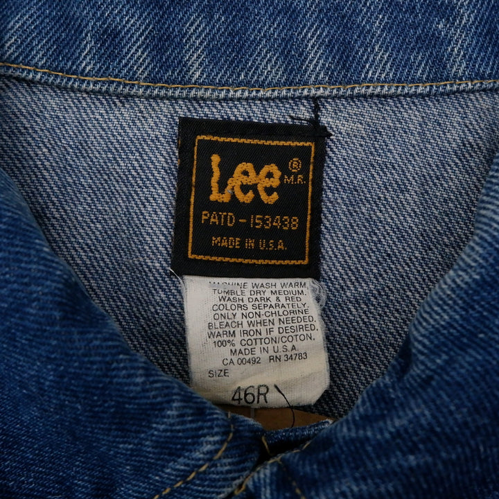 Vintage Mens Lee Riders Denim Trucker Jacket Dark Wash