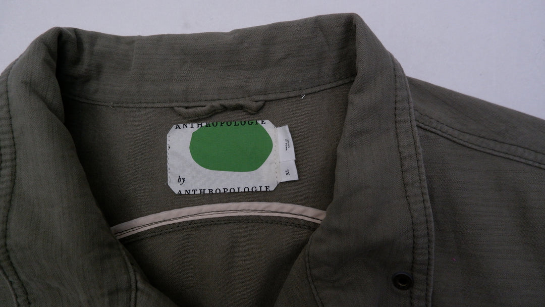 Ladies Anthropologie Olive Green Utility Jacket