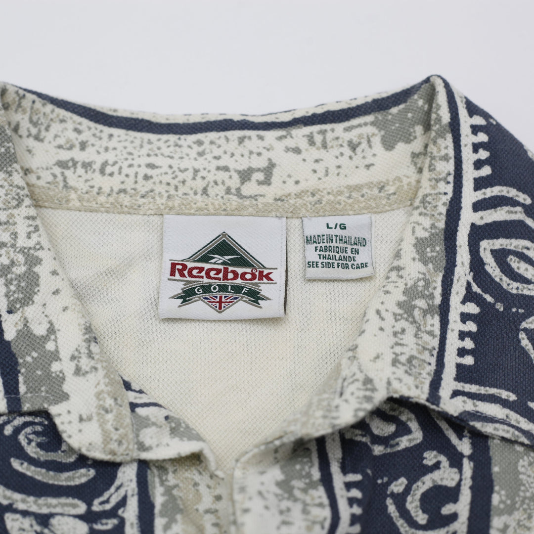 Mens Reebok Golf Patterned Graphic Design T-Shirt Size L