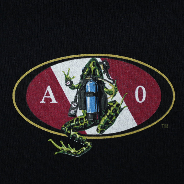 Vintage 2003 Amphibious Outfitters Moray Eel T-Shirt XL Black Scuba Diving Tee