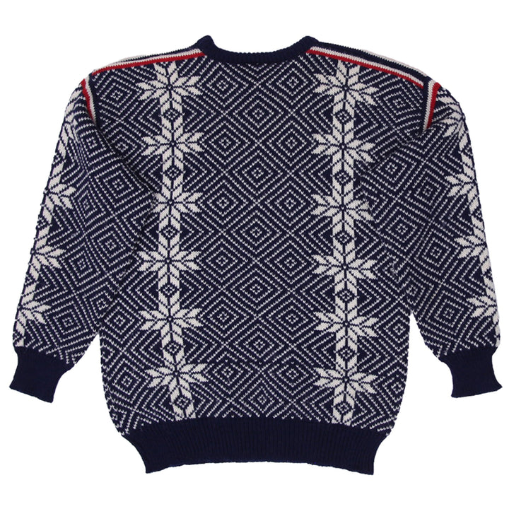 Vintage L.L.Bean Norwegian Snowflake 100% Pure New Wool sweater | Migration_Sweaters - Side View | Fashion Rerun
