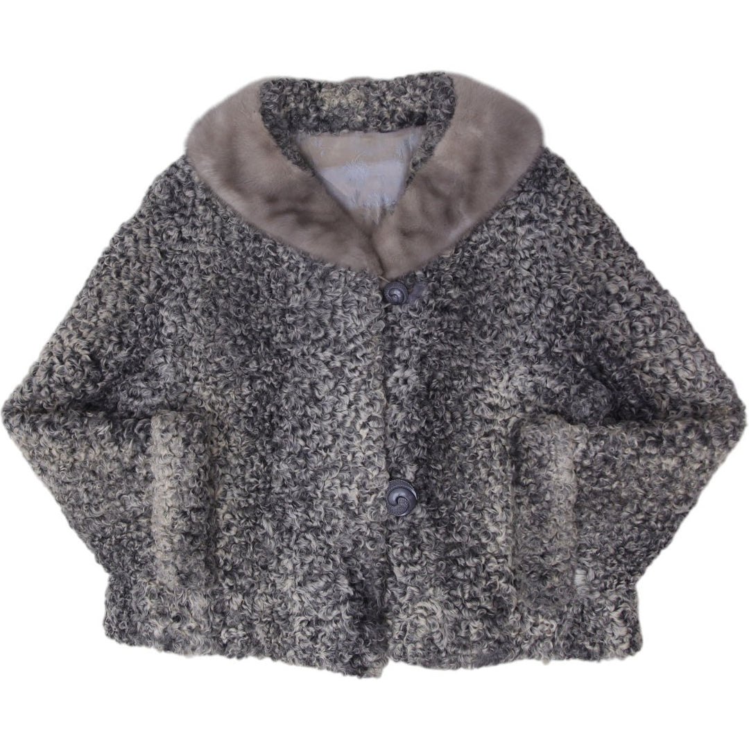 60's Persian lamp Fur Collar Mink Lining | Migration_Fur Antiques - Side View | Fashion Rerun