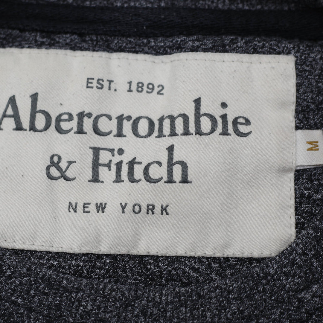 Mens Abercrombie & Fitch Graphic Crewneck Sweatshirt Dark Charcoal Gray Medium
