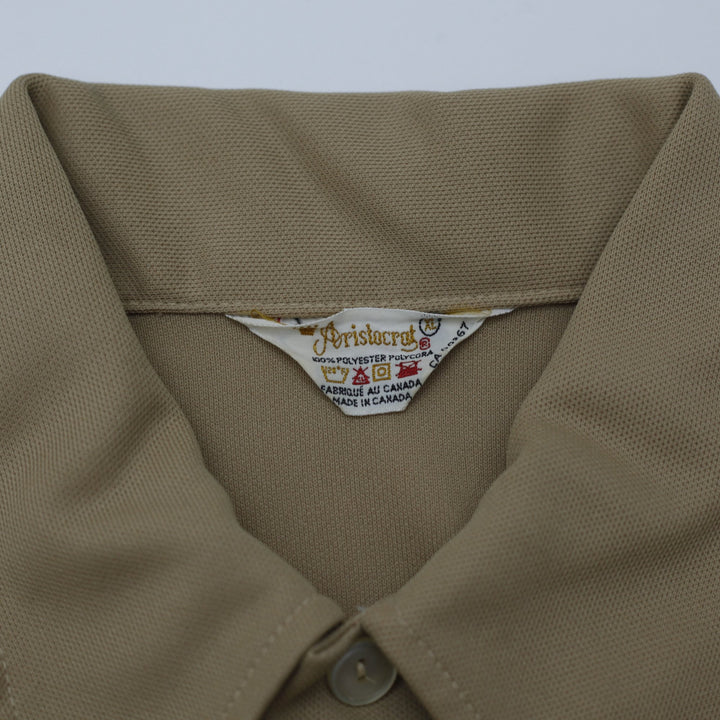 Vintage 70s Aristocrat Dagger CollarChest Pocket Geometric Polo Shirt Size XL | Migration_Shirts - Back View | Fashion Rerun