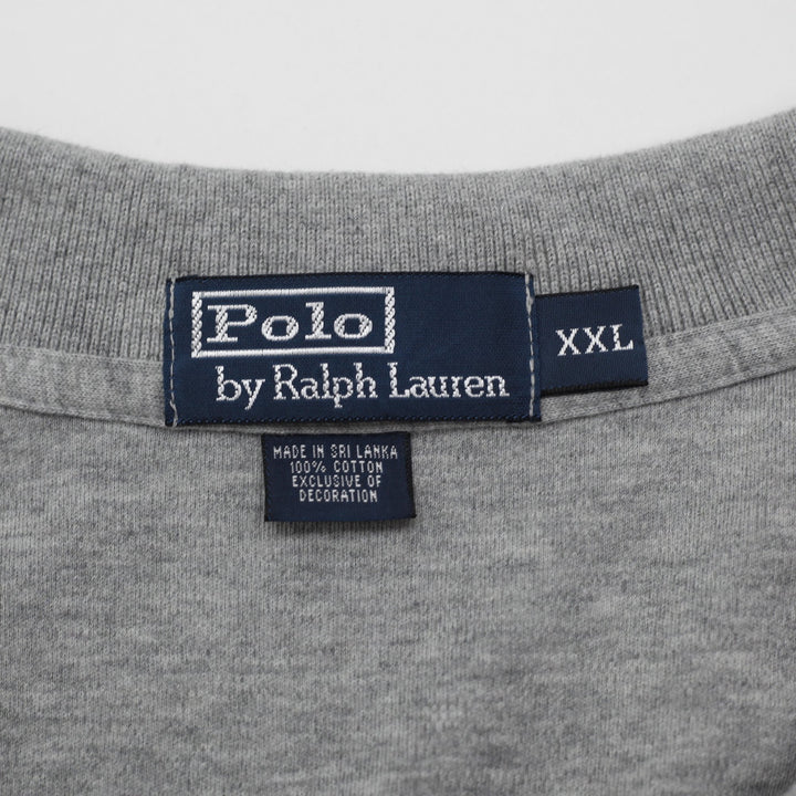 Mens Ralph Lauren Polo Gray Cotton Short Sleeve Embroidered T-Shirt Size XXL