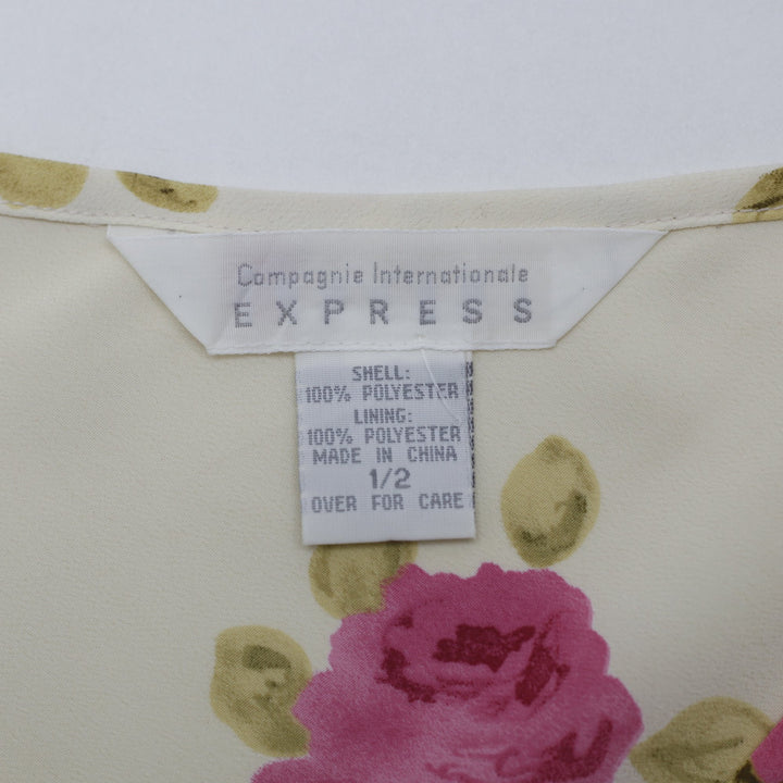 Y2K Ladies Express Floral Double Layer Maxi Dress Size S