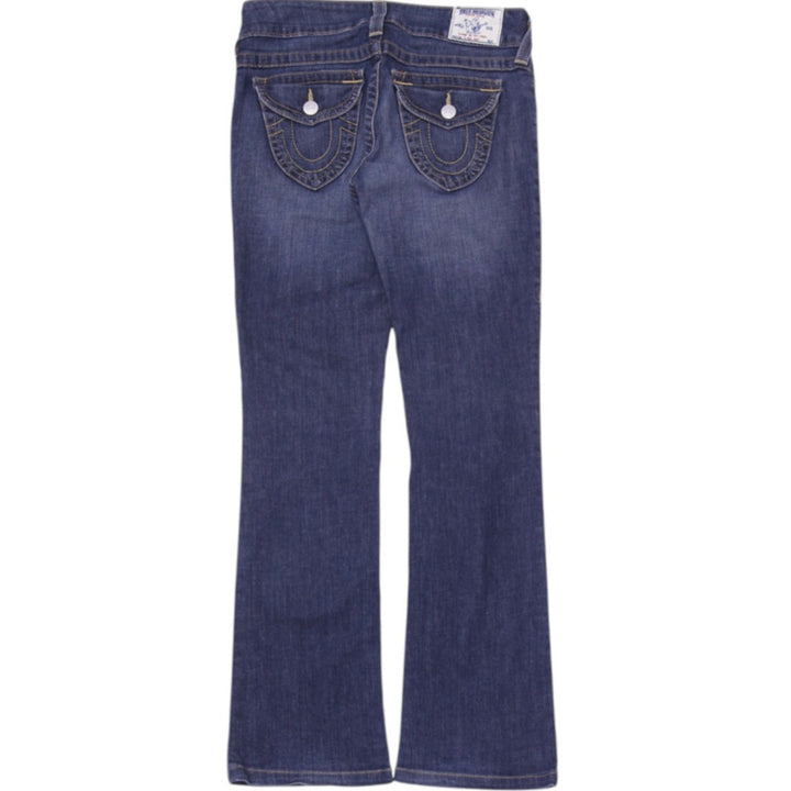 Y2K Ladies Flap Pocket Flare Jeans Size 28