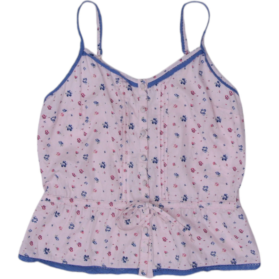 Y2K Floral Trim Cami Top Size S | Migration_Y2K Tops | Fashion Rerun