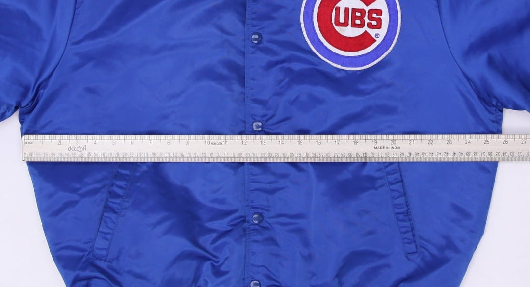 Vintage 1990s Chicago Cubs MLB Satin Jacket XL Made In USA | Migration_Jackets - View 6 | Fashion Rerun