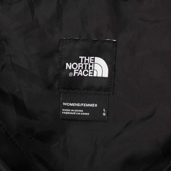 Ladies The North Face Puffer Jacket Black Fur Hood Warm Insulated L