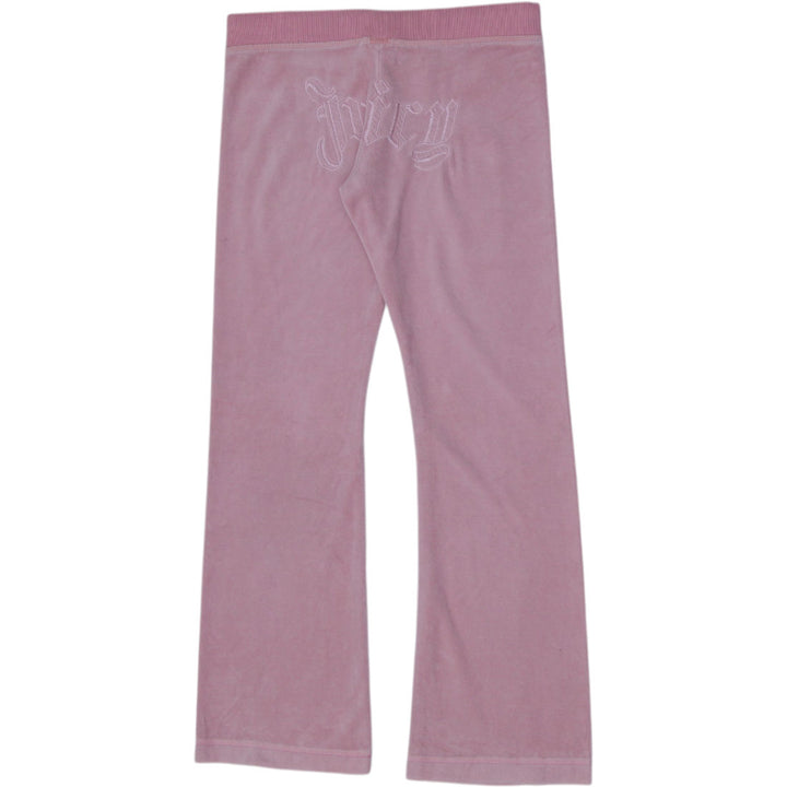 Y2K Ladies Juicy Couture Sweatpants Pink Velour Emblem