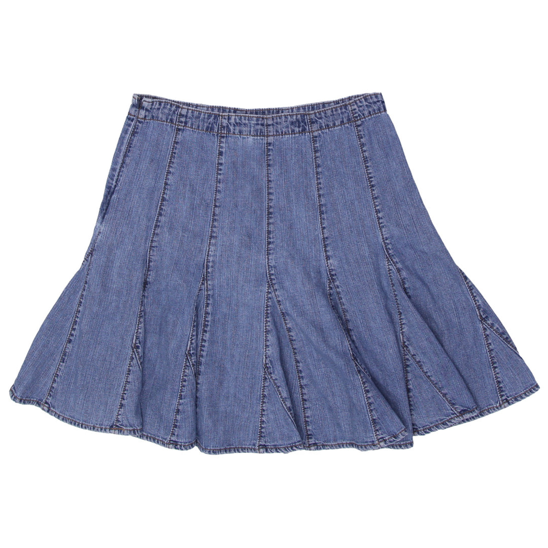 Y2K Ladies Gap Pleated Denim Skirt