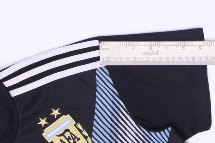 Mens Adidas Argentina 2018 World Cup Away Football Shirt Jersey Black Size S