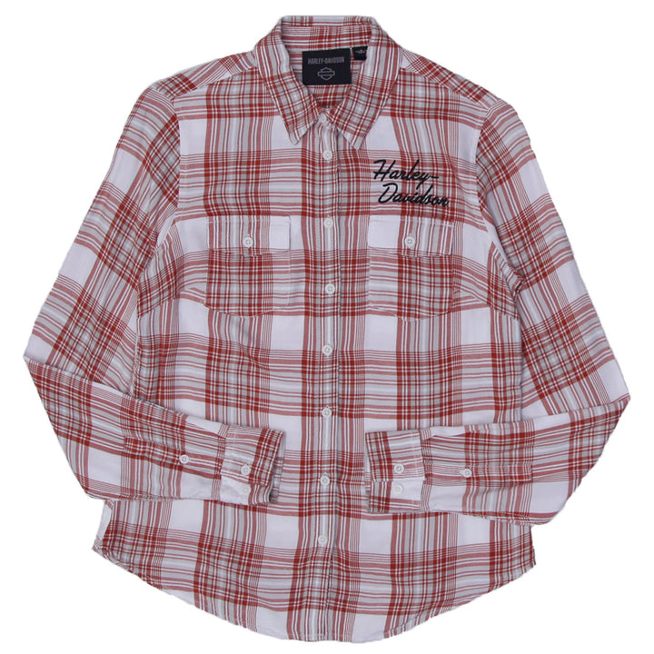 Ladies Harley Davidson Flannel Long Sleeve Blouse