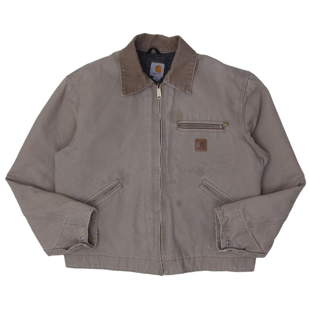 Shop Mens Carhartt J97 266 Cottonwood Detroit Beige Jacket