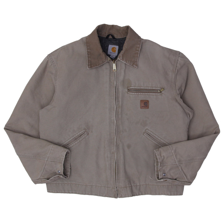 Mens Carhartt J97 266 Cottonwood Detroit Beige Jacket