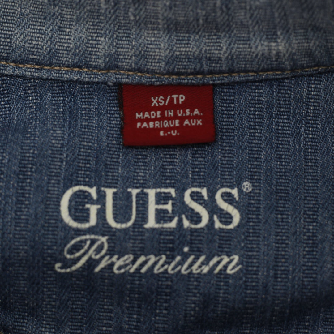 Y2K Ladies Guess Premium Denim Jacket Made in USA Size XS