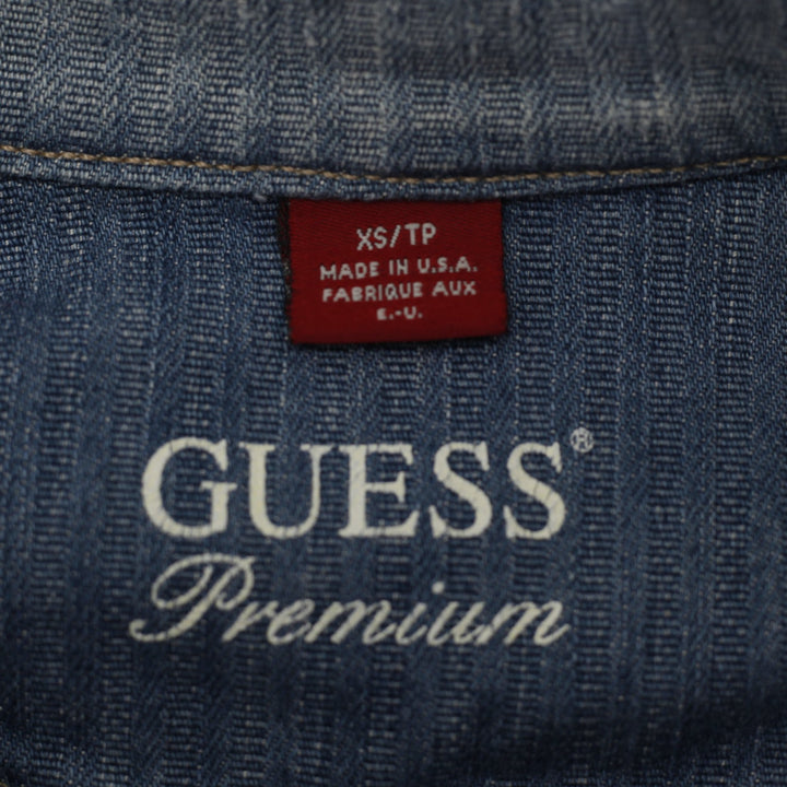 Y2K Ladies Guess Premium Denim Jacket Made in USA Size XS