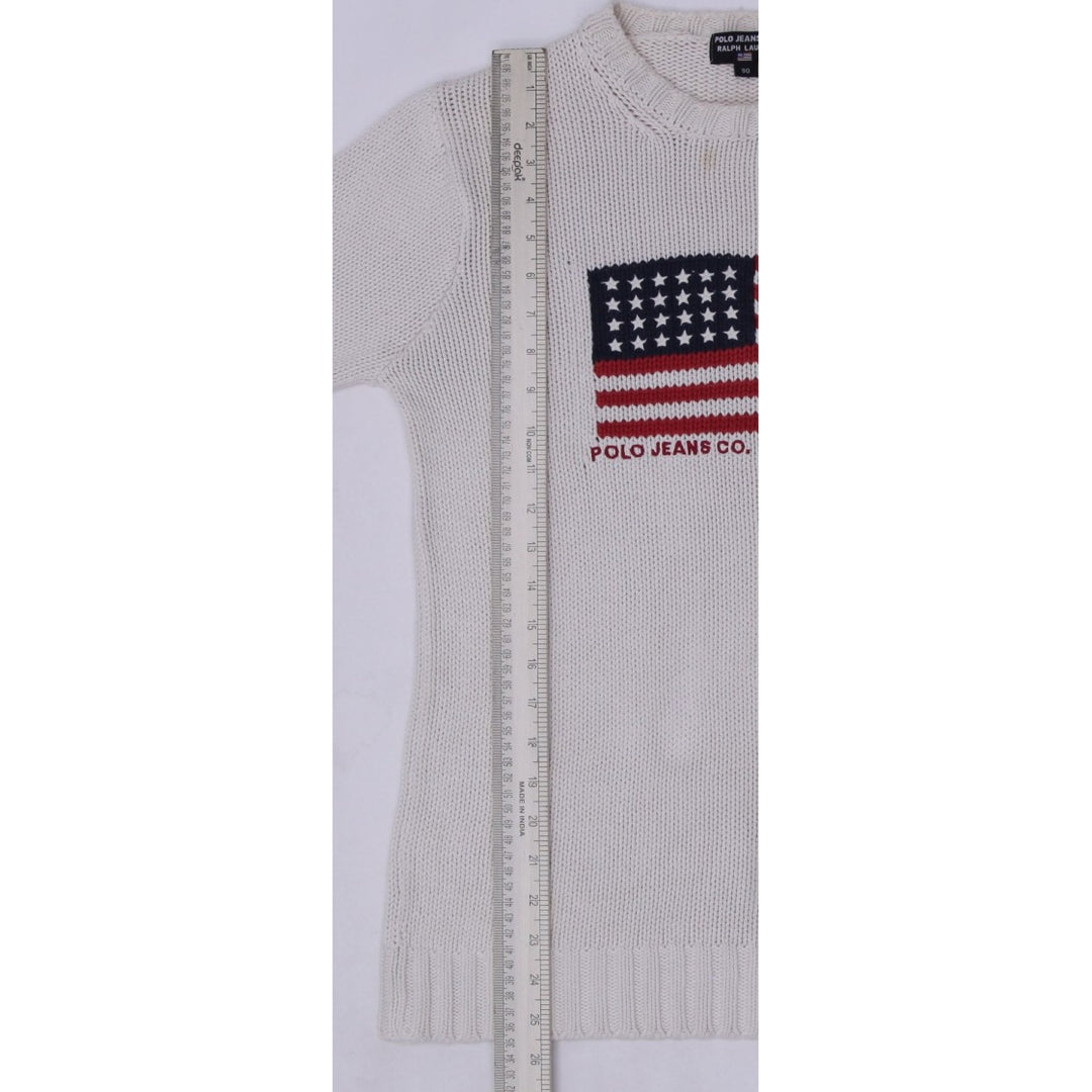 Vintage Ladies Polo Ralph Lauren Flag Crewneck Sweater Size 90 | Migration_Jumper & Knitwear RL Collection - | Fashion Rerun