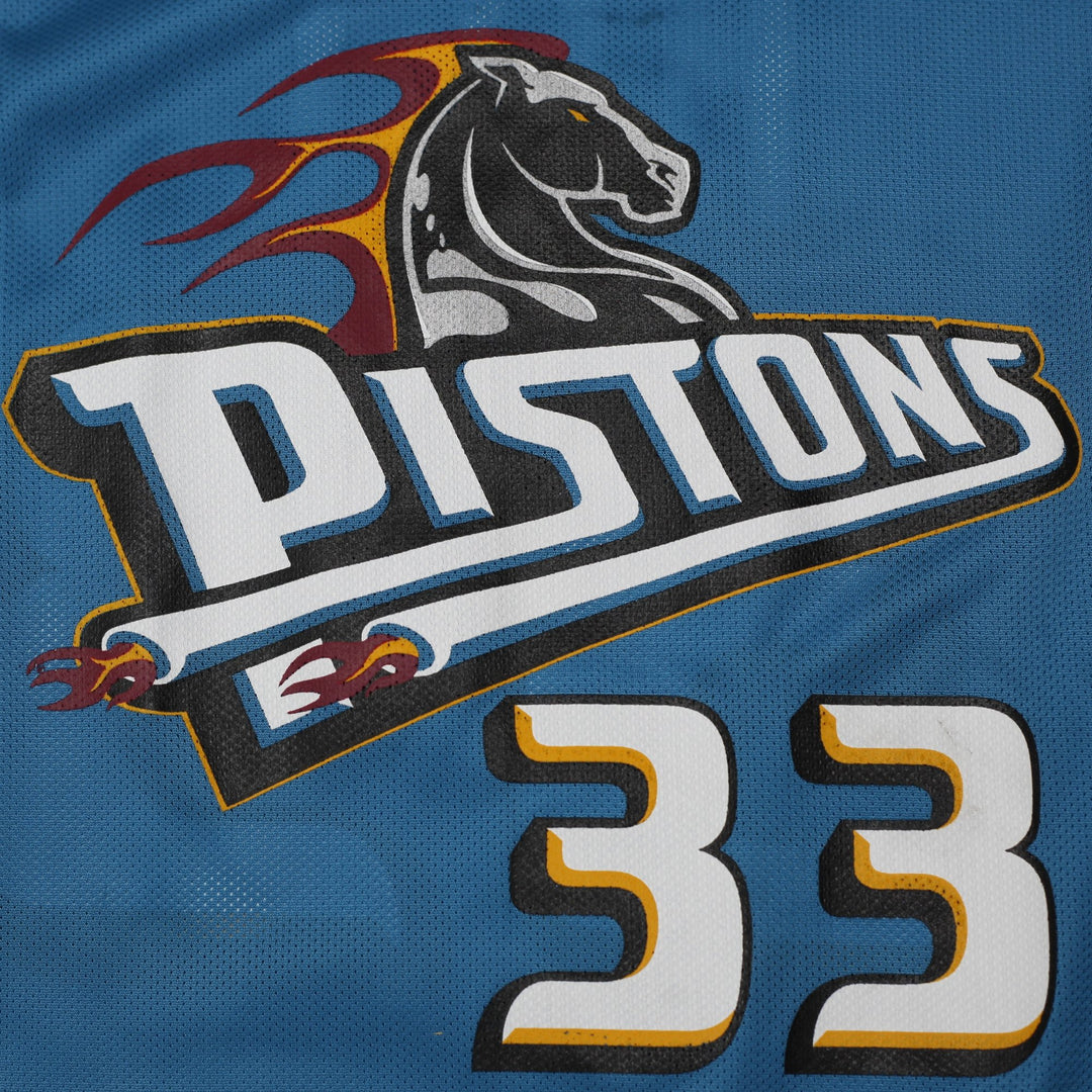 Vintage 90s Champion Pistons Hill Wallace Lions Jersey Made in USA Size 52 | Migration_Jerseys - View 6 | Fashion Rerun