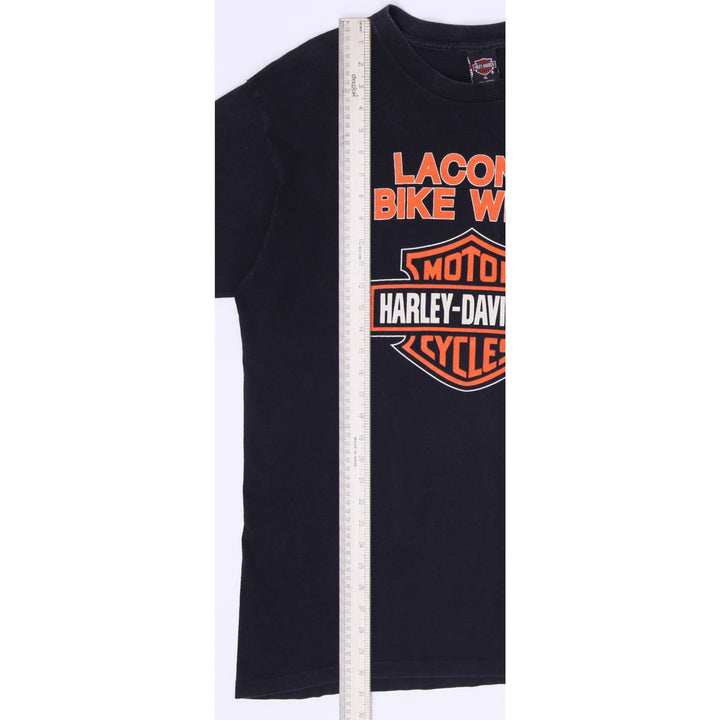 Vintage Harley Davidson Laconia Bike Week Black T-Shirt Made In USA Size XL