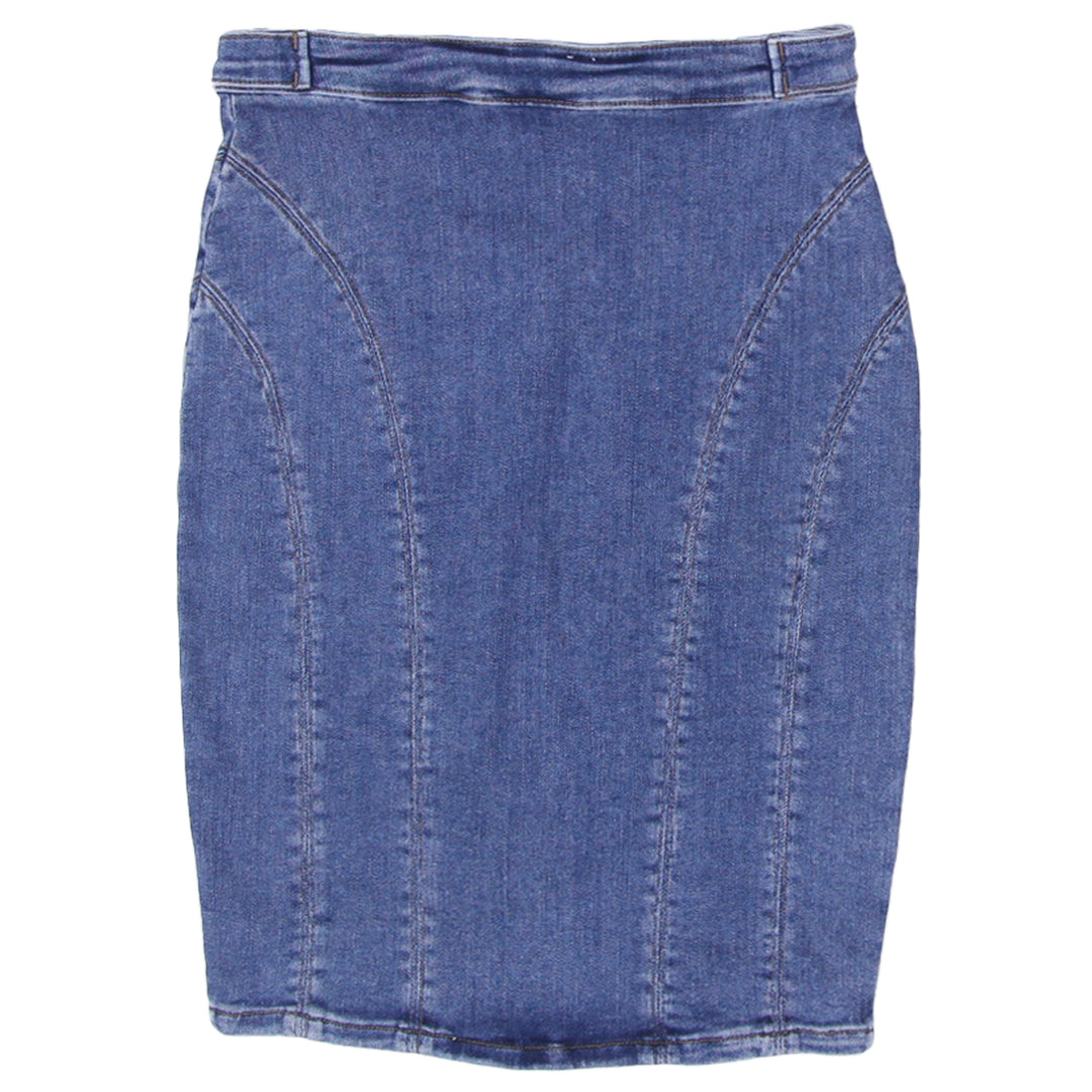 Y2K Ladies Guess Front Zip Denim Skirt