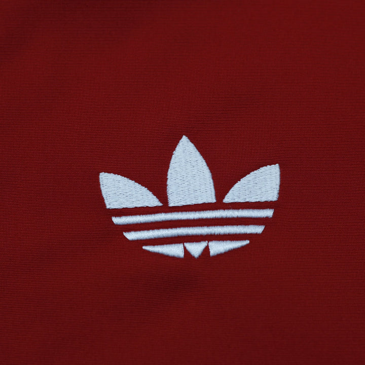 Mens Adidas Track Jacket Red Full Zip Trefoil Logo Size XL