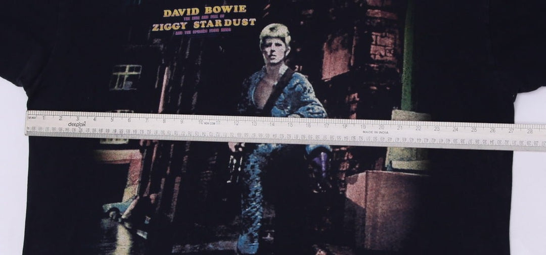 Vintage 2005 David Bowie The Rise Fall Of Ziggy Stardust Black Liquid Blue 2X | Migration_T-Shirts - View 7 | Fashion Rerun