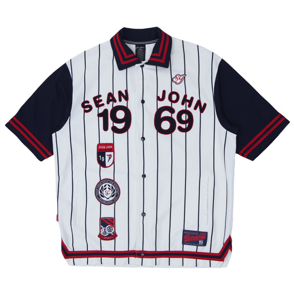 Shop Vintage Sean John Collection Baseball Jersey -1969 Patch Red