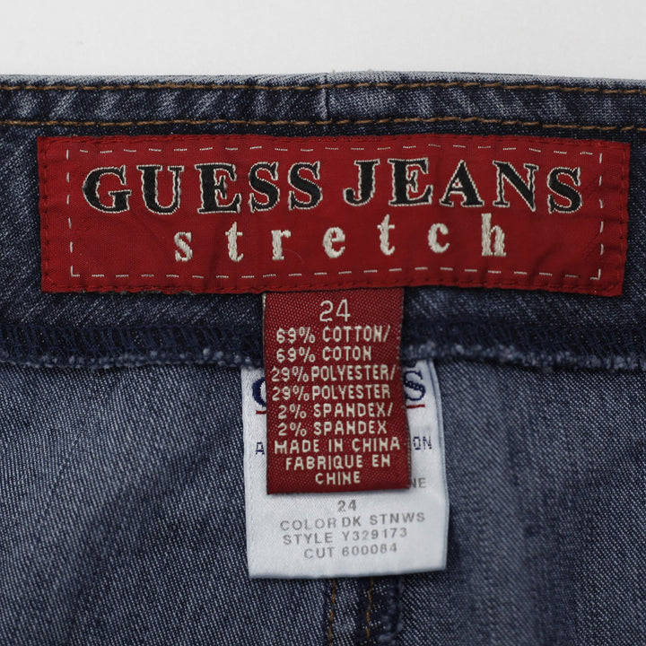 Vintage 90s Ladies Guess Jeans Stretch Low Rise Flare Bell Bottom Jeans Size 24