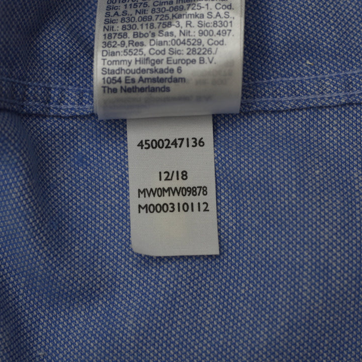 Mens Tommy Hilfiger Cotton Linen Long Sleeve Button Down Shirt Size L